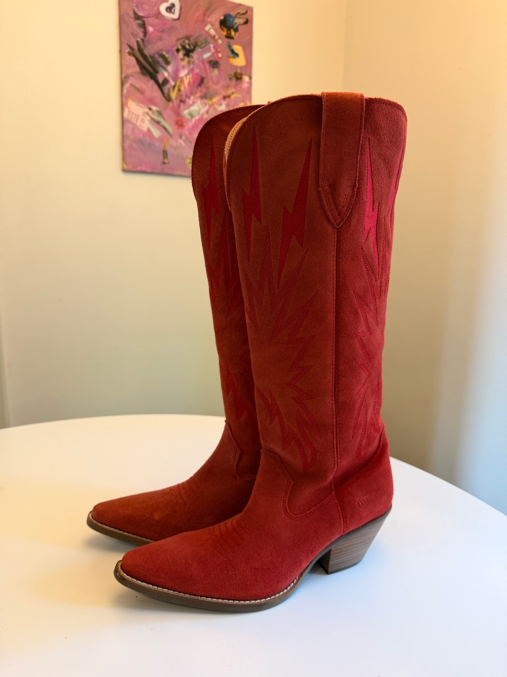 NWT Dingo Out West Suede Western Cowboy Boots extra tall